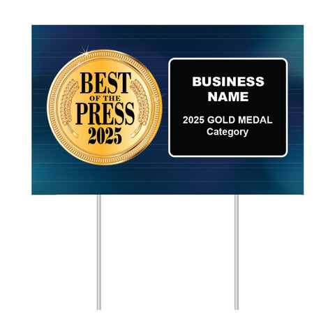 Double-Sided Yard Sign w/ Stake